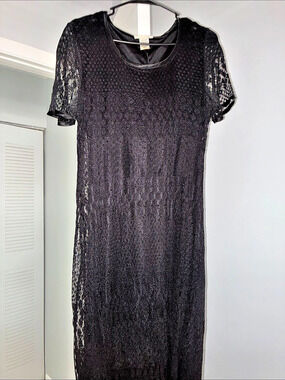 Vintage Whismygoth Ultra Dress New York Black Sheath Maxi Dress